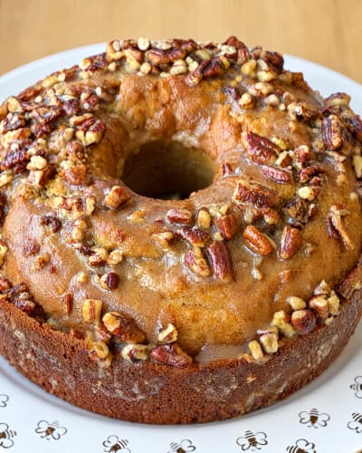 Crumb Cake Vanilla Pecan Closeup